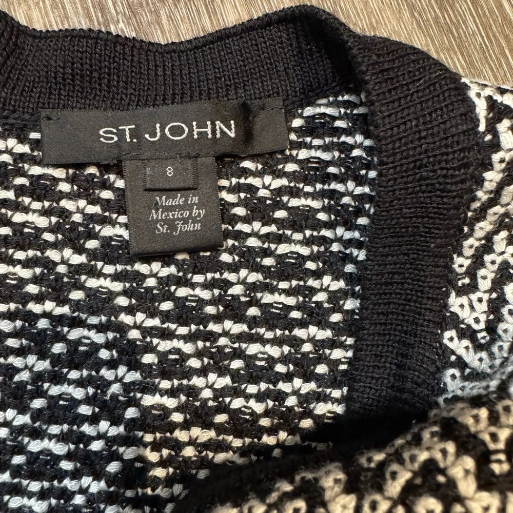 St. John Black and White Knit dress - Picture 3 of 3